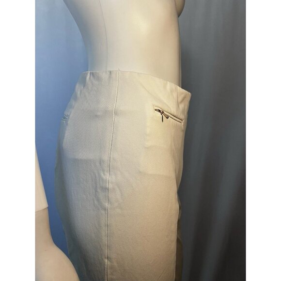 THE SCRIPT Women'ss Pants Chino White Straight Fit Size 2 - Picture 16 of 16